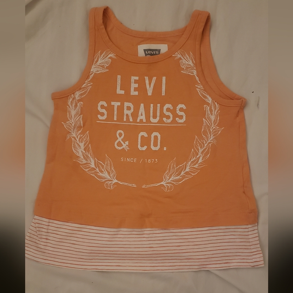 Levi's Kids Peach Tank Top with White Print